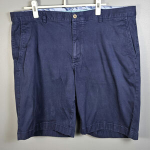 Tommy Bahama Boracay Chino Shorts Mens 40 Navy Stretch Flat Front 9” Inseam